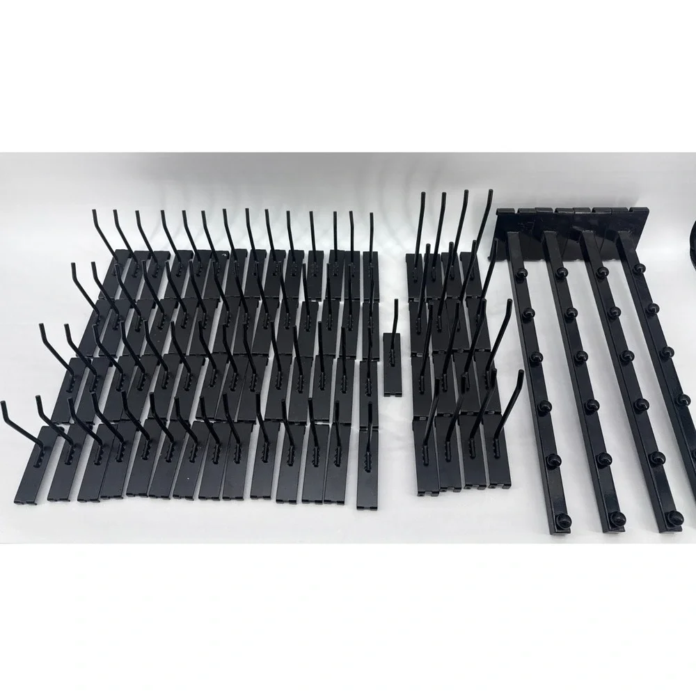 Gridwall Peg Hooks Black Metal Slatwall Grid Wall Display Hanger Attachment Lot